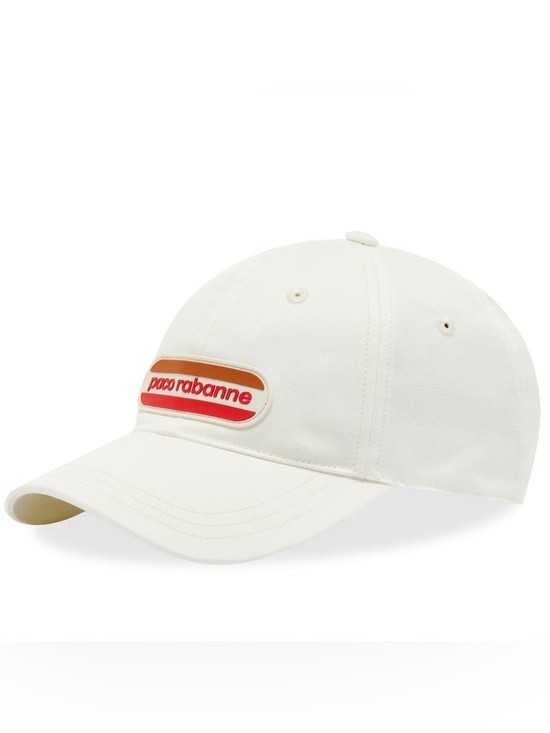 NWT Paco Rabanne Off-White Retro Rubber Logo Hat Adjustable main image 8